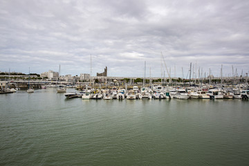 Fototapeta na wymiar Port of Royan in France, region Charentes-Poitou, department Charente Maritime