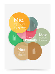 Business cover brochure design with select option diagram
