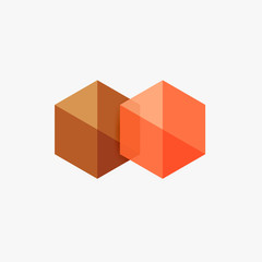 Empty blank hexagon layout, geometric template for text and options