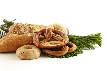 Different bread on table