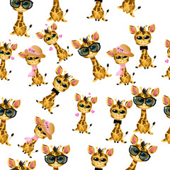 Obraz premium cute giraffe baby