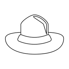 canadian hat mounted policeman outline vector illustration eps10