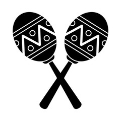 pictogram maracas music instrument brasilian vector illustration eps 10