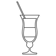 cocktail drink traditional brazil outline vector illustration eps 10