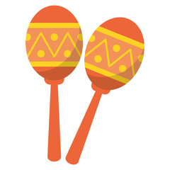 maracas music instrument brasilian vector illustration eps 10