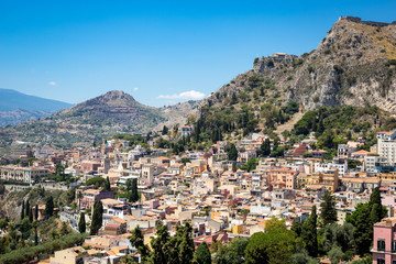 Fototapeta na wymiar The Sicilian Village of Taormina.