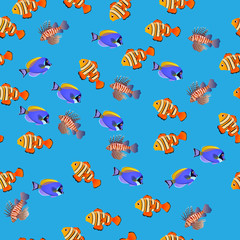 Fototapeta premium illustration of Volitan Lionfish