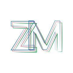 INITIAL ABSTRACT LOGO WITH COLOR