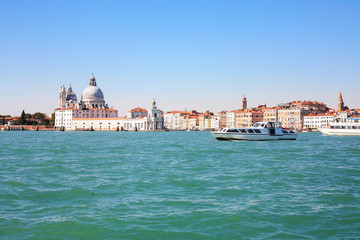view of Venice city from San Marco basin
