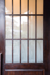 Naklejka premium wooden door decorate