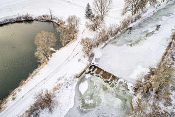 diversion dam on Poudre River