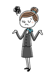 ビジネスウーマン：困る、あきれる
