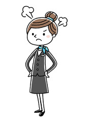 ビジネスウーマン：怒る
