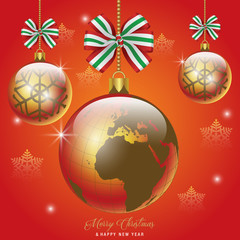 Merry Christmas and  Happy New Year Background. vector illustration