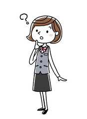 ビジネスウーマン：疑問
