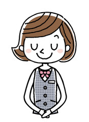 ビジネスウーマン：女性、お辞儀
