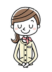 ビジネスウーマン：女性、お辞儀
