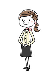 ビジネスウーマン：女性、ポーズ
