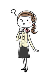 ビジネスウーマン：疑問
