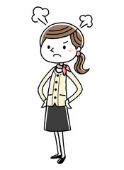 ビジネスウーマン：怒る
