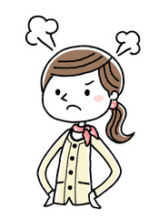 ビジネスウーマン：怒る
