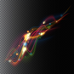 Transparent color waves.