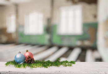 christmas decoration on table