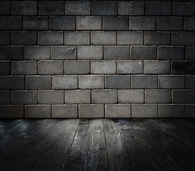 old room with brick wall