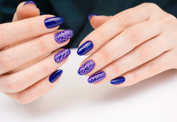 Natural nails, gel polish. Perfect clean manicure with zero cuticle. Nail art design for the fashion style.