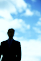 Silhouette of Successful Businessman - Unrecognizable