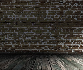 old room with brick wall