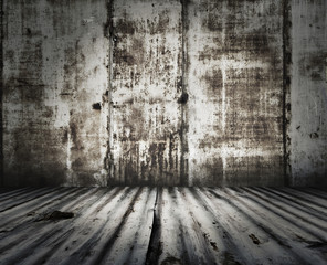 grunge metallic interior