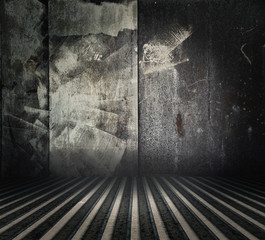 grunge metallic interior