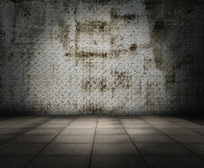 grunge metallic interior