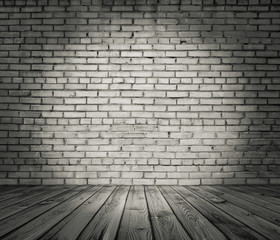 old room with brick wall