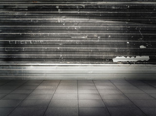 grunge metallic interior