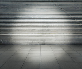 grunge metallic interior