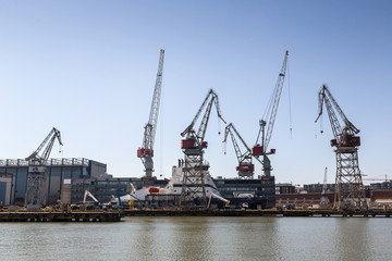 Fototapeta na wymiar Cargo port in Helsinki