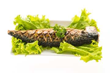 Grilled saba fish with sweet sauce