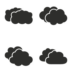 Clouds sky icon set.