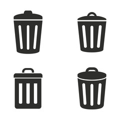Bin icon set.