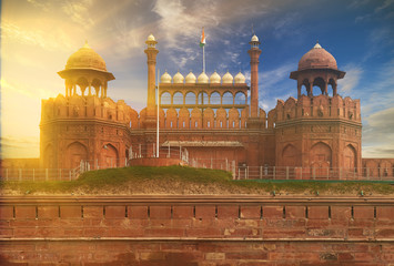 The Red Fort located in New Delhi, India.