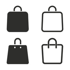 Shopping bag icon set.
