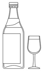 Bottle and glass