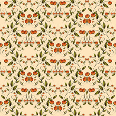 Berries Abstract seamless pattern. 