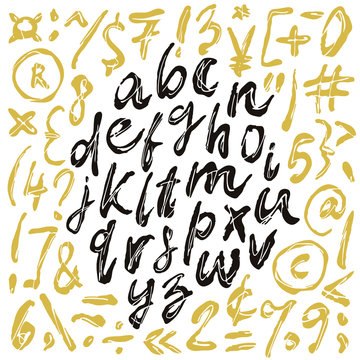 Vector alphabet. Hand drawn letters
