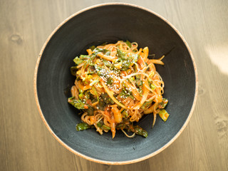 A korean spicy noodles