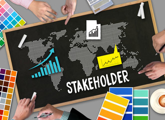 Obraz premium STAKEHOLDER , stakeholder engagement concept , stakeholders, st