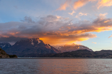 Sunrise at Lago Grey Chile