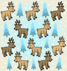 Fototapeta premium Freedom Reindeer Pattern